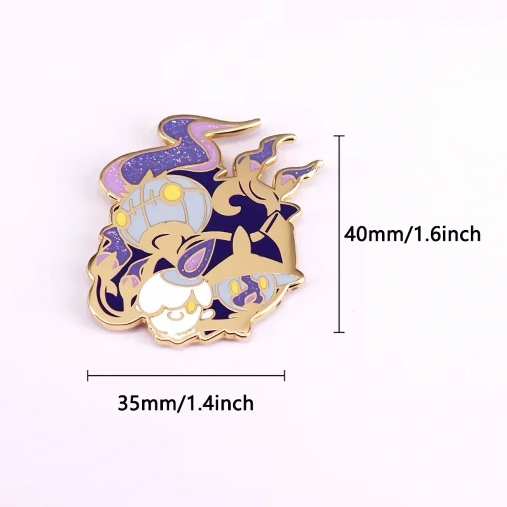 Pokemon Litwick Lampent and Chandelure Enamel Pin - Picture 3 of 3